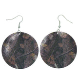 Camouflage Dangle-Earrings Purple & Multi Colored #LQE1172
