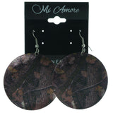 Camouflage Dangle-Earrings Purple & Multi Colored #LQE1172