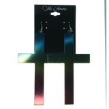 Cross Rainbow Dangle-Earrings Colorful & Silver-Tone Colored #LQE1181