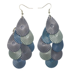 Blue & Multi Colored Metal Dangle-Earrings #LQE1191