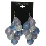 Blue & Multi Colored Metal Dangle-Earrings #LQE1191