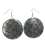 Flower Dangle-Earrings Silver-Tone & Multi Colored #LQE1212