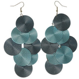 Multitonal Chandelier-Earrings Blue Color  #LQE1248