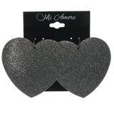 Heart Dangle-Earrings Silver-Tone Color  #LQE1285