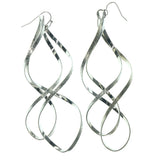 Silver-Tone Metal Dangle-Earrings #LQE1345