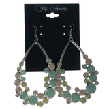 Pastel Dangle-Earrings Silver-Tone & Multi Colored #LQE1348