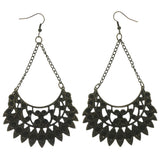 Bronze-Tone Metal Dangle-Earrings #LQE1412