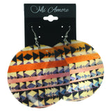 Shell Dangle-Earrings Colorful & Silver-Tone Colored #LQE1425