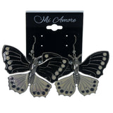 Butterfly Dangle-Earrings Black & White Colored #LQE1468
