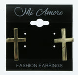 Gold-Tone Metal Stud-Earrings LQE219