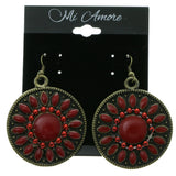 Gold-Tone & Multi Colored Metal Dangle-Earrings #LQE246