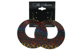 Colorful  Cheetah Print Dangle-Earrings #LQE2937