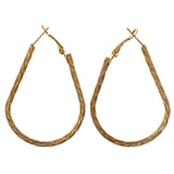Gold-Tone Metal Hoop-Earrings #LQE2963