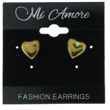 Heart Stud-Earrings Gold-Tone Color  #LQE855