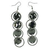 Silver-Tone Metal Drop-Dangle-Earrings #LQE944