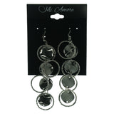 Silver-Tone Metal Drop-Dangle-Earrings #LQE944