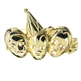Clown Trio  Hat Brooch-Pin Gold-Tone Color  #LQP1241