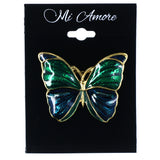 Butterfly Brooch-Pin Green & Blue Colored #LQP1255