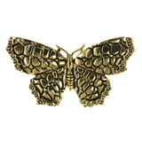 Butterfly Brooch-Pin Gold-Tone & Black Colored #LQP1298