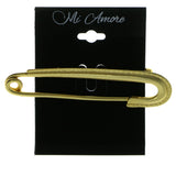 Safety Pin Brooch-Pin Gold-Tone Color  #LQP224