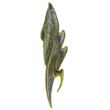 Feather Brooch-Pin Gold-Tone & Silver-Tone Colored #LQP228