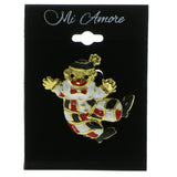 Clown Brooch-Pin Gold-Tone & Multi Colored #LQP230