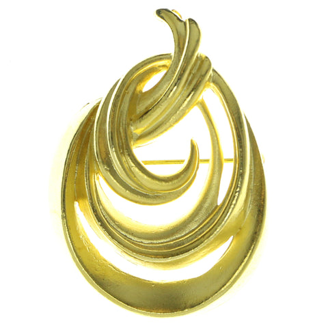 Gold-Tone Metal Brooch-Pin #LQP331