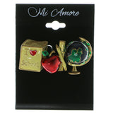 Scool Supplies Brooch-Pin Gold-Tone & Multi Colored #LQP428