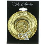 Hat Brooch Pin Gold-Tone & Silver Colored #LQP43