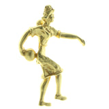 Bowler Brooch-Pin Gold-Tone Color  #LQP519