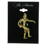 Bowler Brooch-Pin Gold-Tone Color  #LQP519