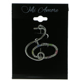Swan Brooch-Pin With Crystal Accents Silver-Tone & Multi Colored #LQP574