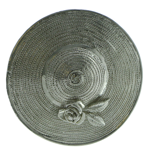 Women's Hat Brooch-Pin Silver-Tone Color  #LQP631