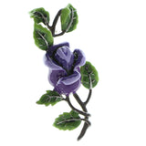 Rose Brooch-Pin Silver-Tone & Multi Colored #LQP691