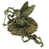 Fairy Glitter Brooch-Pin Gold-Tone Color  #LQP819