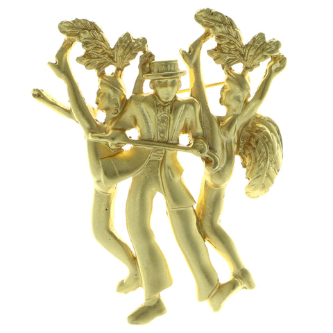 Dancers Brooch-Pin Gold-Tone Color  #LQP854