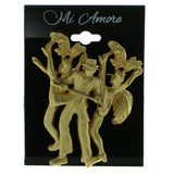 Dancers Brooch-Pin Gold-Tone Color  #LQP854