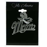 Mom Angel Brooch-Pin Silver-Tone Color  #LQP953