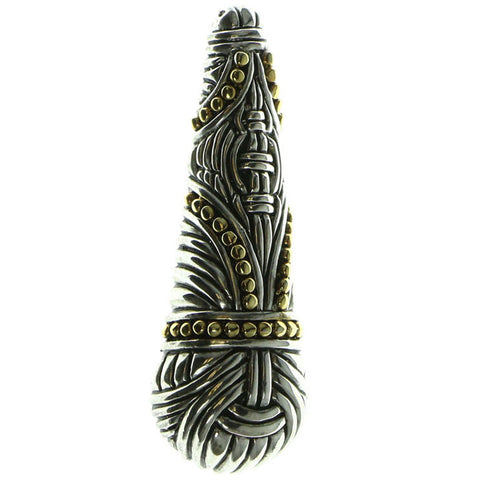 Silver & Gold Colored Metal Brooch Pin #LQP95