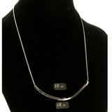 Adjustable Length Collar-Necklace Silver-Tone Color  #3274