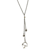 Adjustable Length Statement-Necklace With Crystal Accents  Black Color #3271