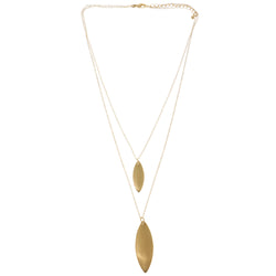 Adjustable Length Layered-Necklace Gold-Tone Color  #3278