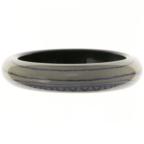 Blue & White Colored Acrylic Bracelet #3254
