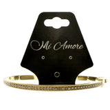 Gold-Tone Metal Bracelet With Crystal Accents #3257