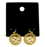 Gold-Tone Drop Dangle Earrings With Filigree Design LTDE1