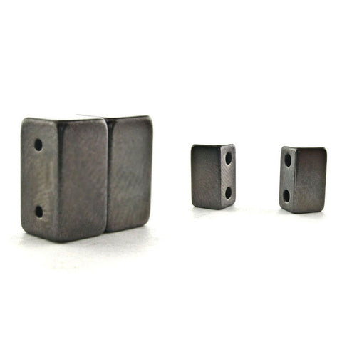 Magnetic Clasp 2 Hole Gunmetal Gray Sets Of 10 MC02