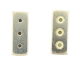Magnetic Clasp 3 Hole Silver Plated set of 10 MC08