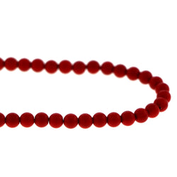 6mm Magnetic Enamel Red Round MEN01