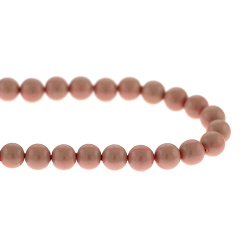8mm Magnetic Enamel Pink Round MEN02