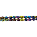 5X8mm Magnetic Hematite Rainbow Twist MH34